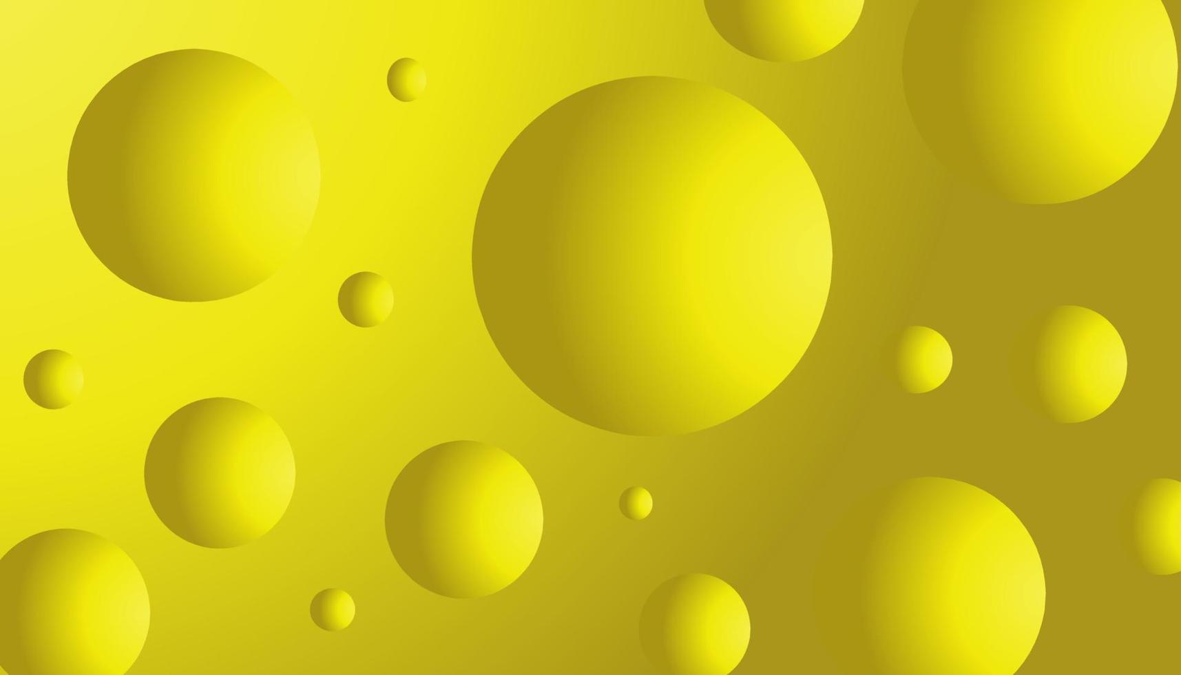 Gradient yellow background design with gradient yellow balls suitable for poster design, invitations, greeting cards and more vector