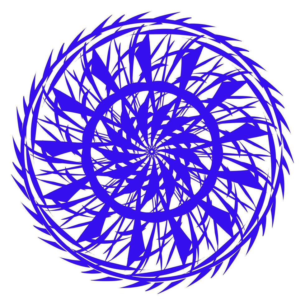 Blue aesthetic abstract circle design vector