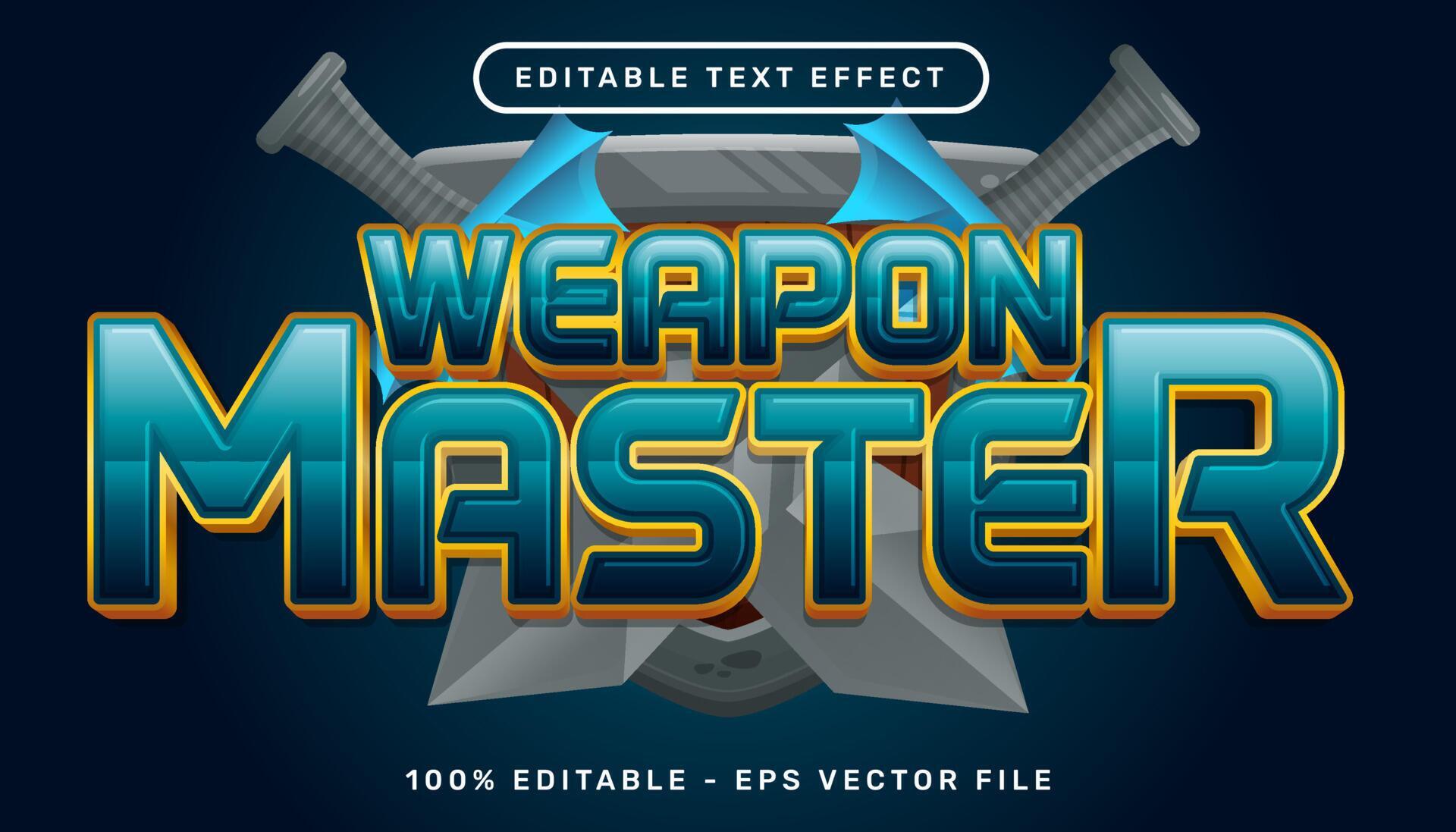 weapon master 3d text effect and editable text effect 14848114 Vector Art at Vecteezy