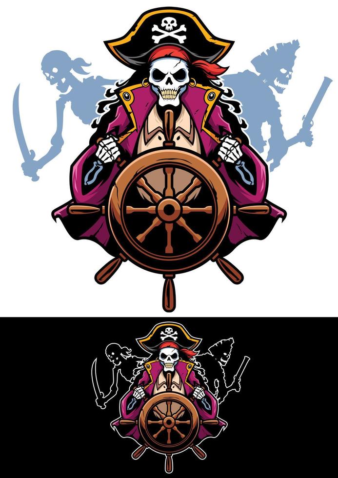 mascota piratas muertos vector