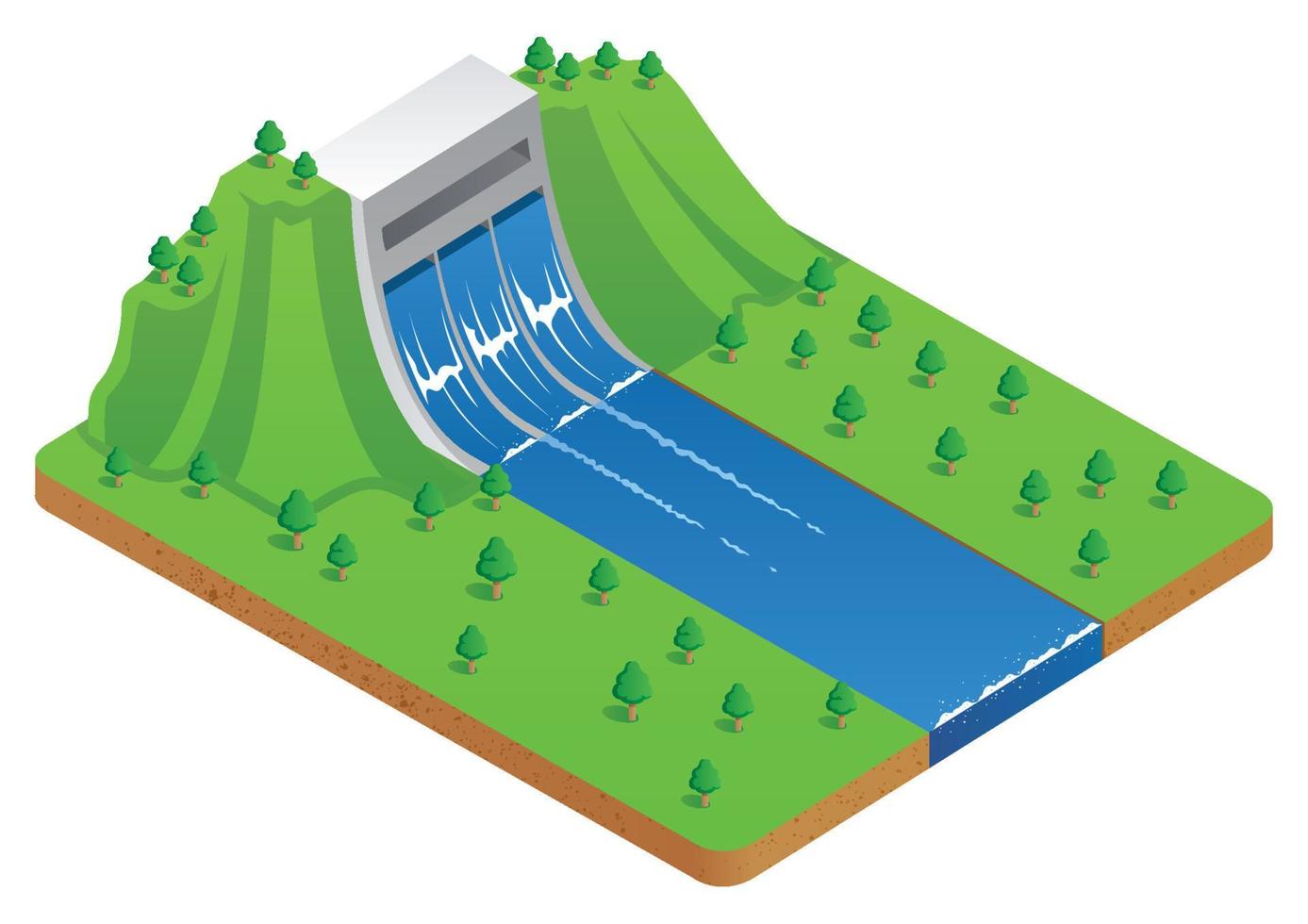 planta de energía hidroeléctrica vector