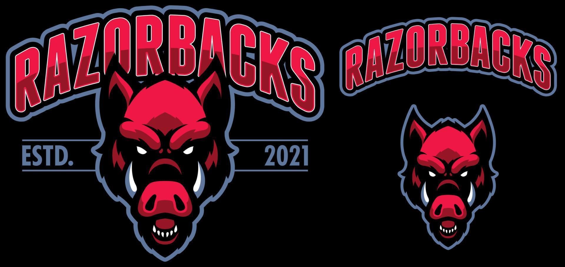 Razorbacks Sports mascot vector