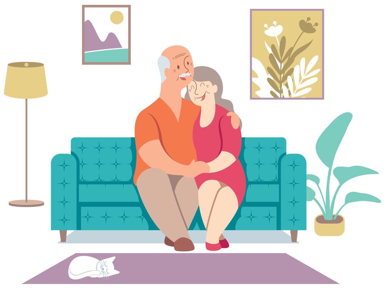 Staying at Home vector