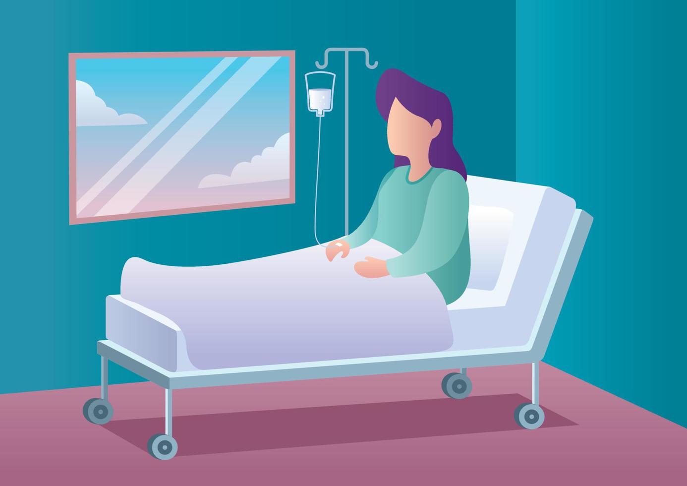 Woman in Hospital vector