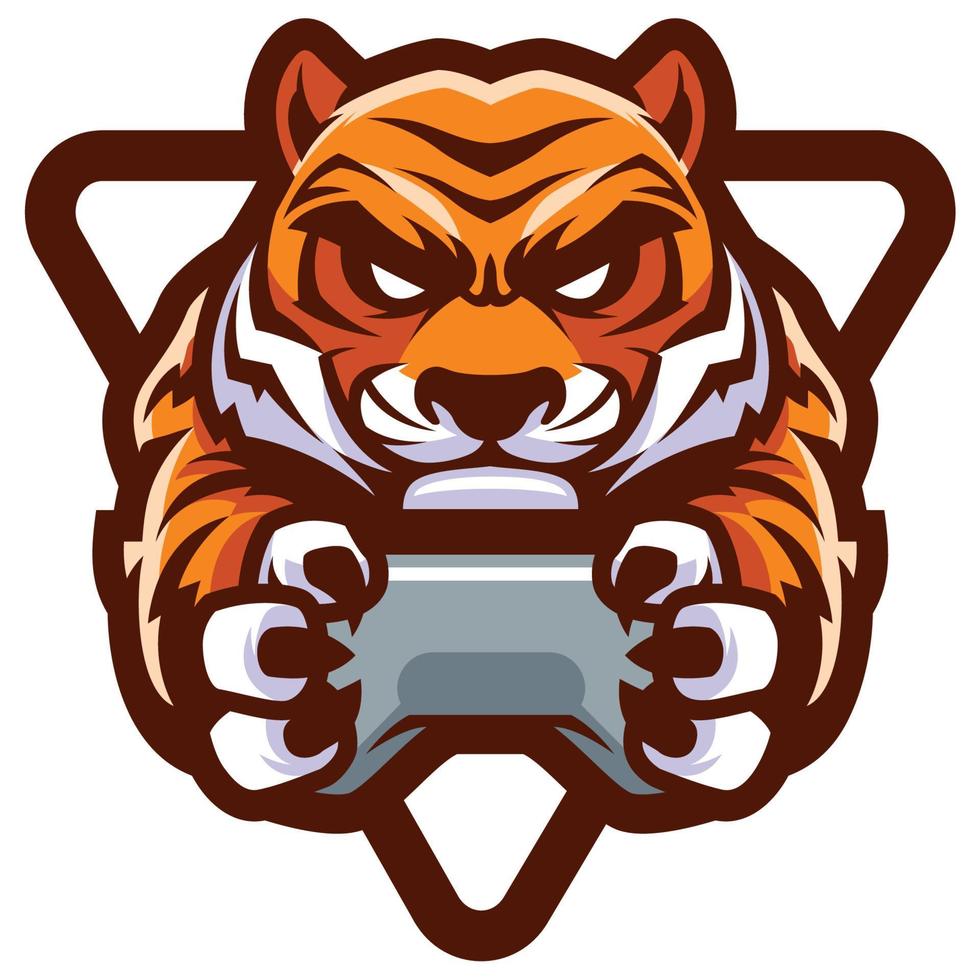 Tiger Gamer Mascot vector