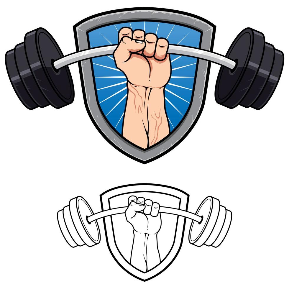 Weightlifting Gym Mascot vector