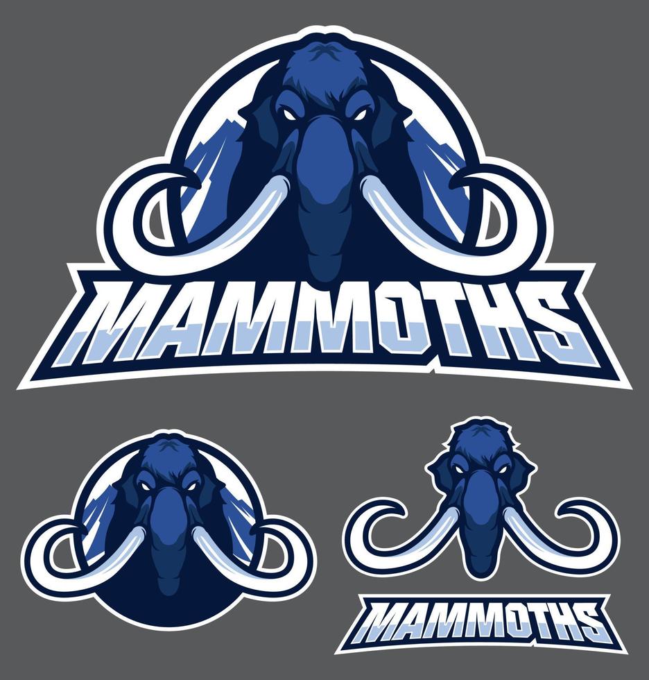 mascota del equipo de mamuts vector