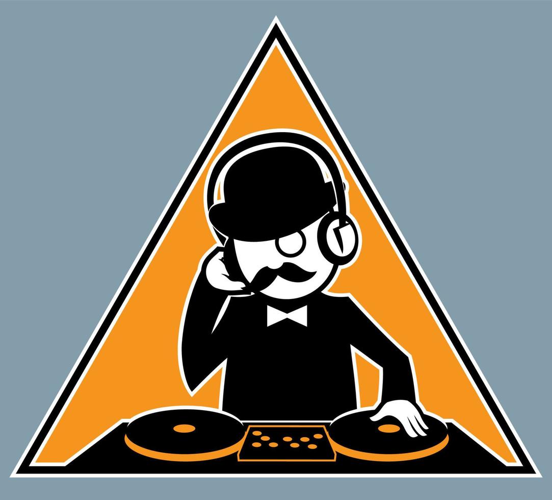 Hipster DJ Design vector