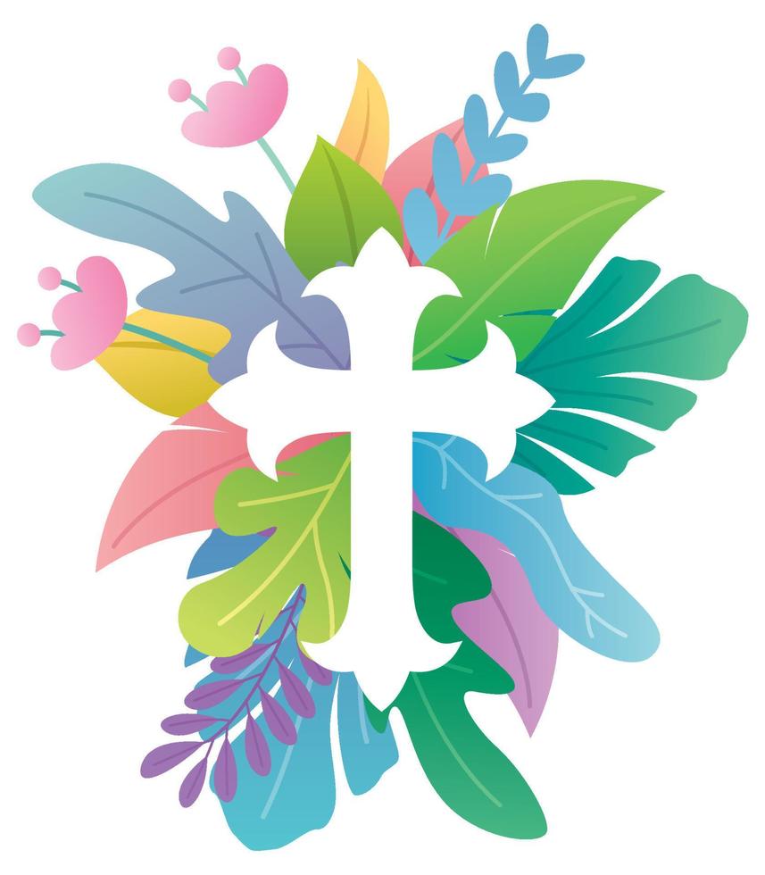 Abstract Christian Cross 2 vector