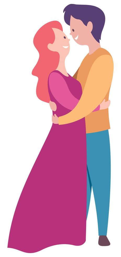 Couple on White vector