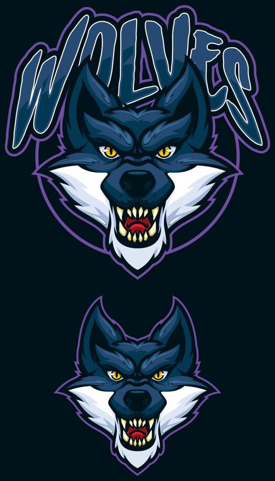 Wolves Team Mascot vector