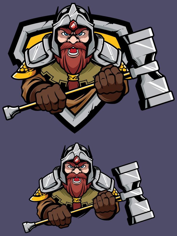 Dwarf Team Mascot vector