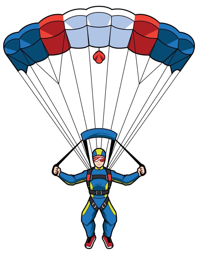 Parachuting Mascot Illustration vector