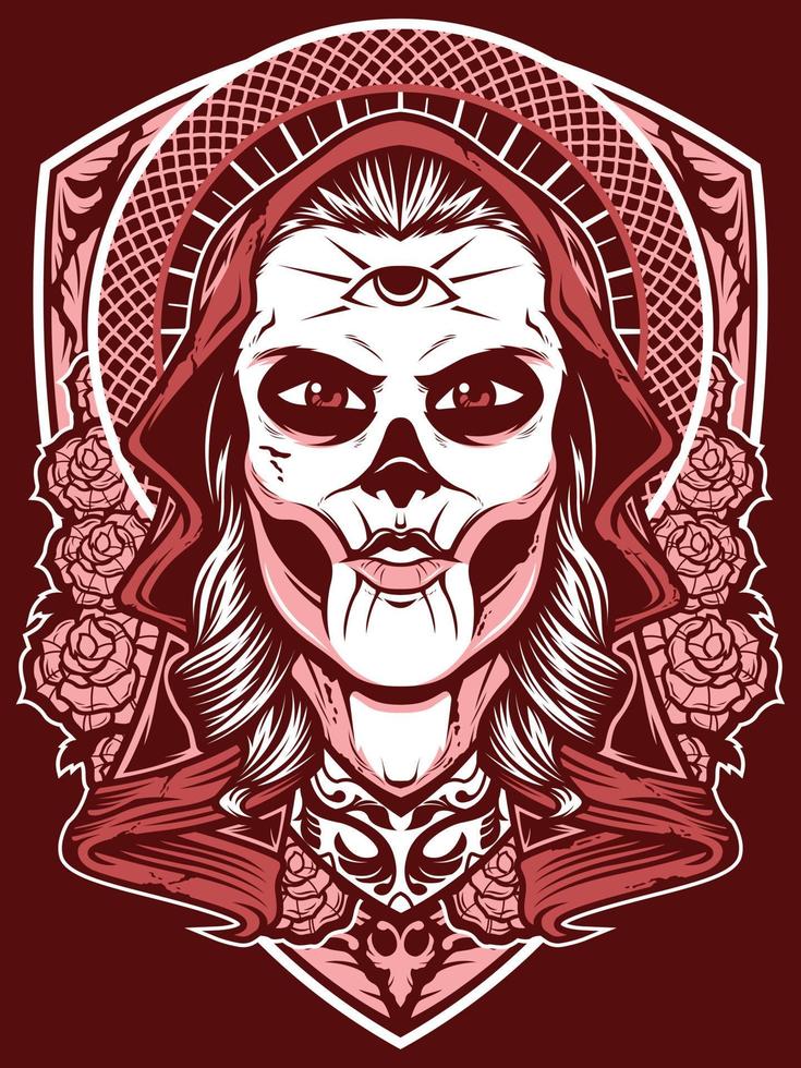 Woman with Third Eye vector