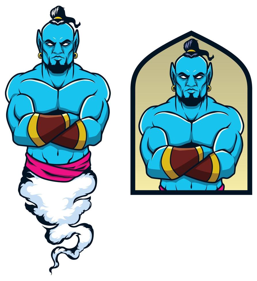 Genie Fantasy Mascot vector