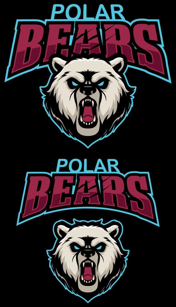 Polar Bears Mascot vector