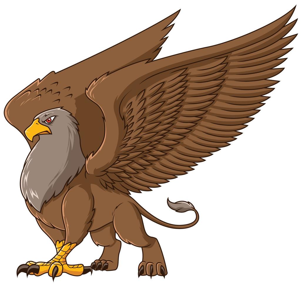 Griffin on White vector