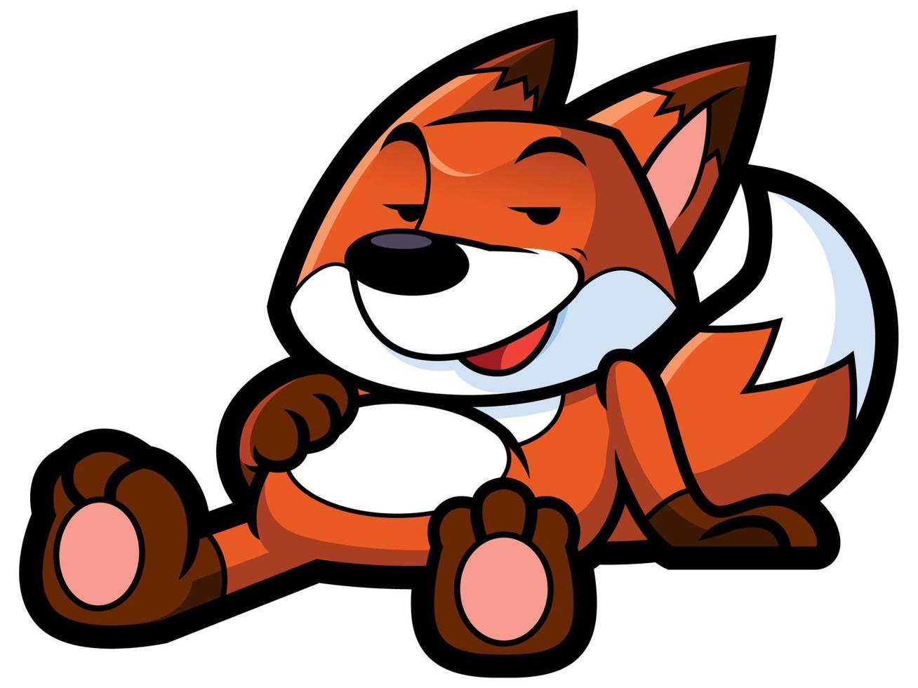 Full Fox Mascot vector