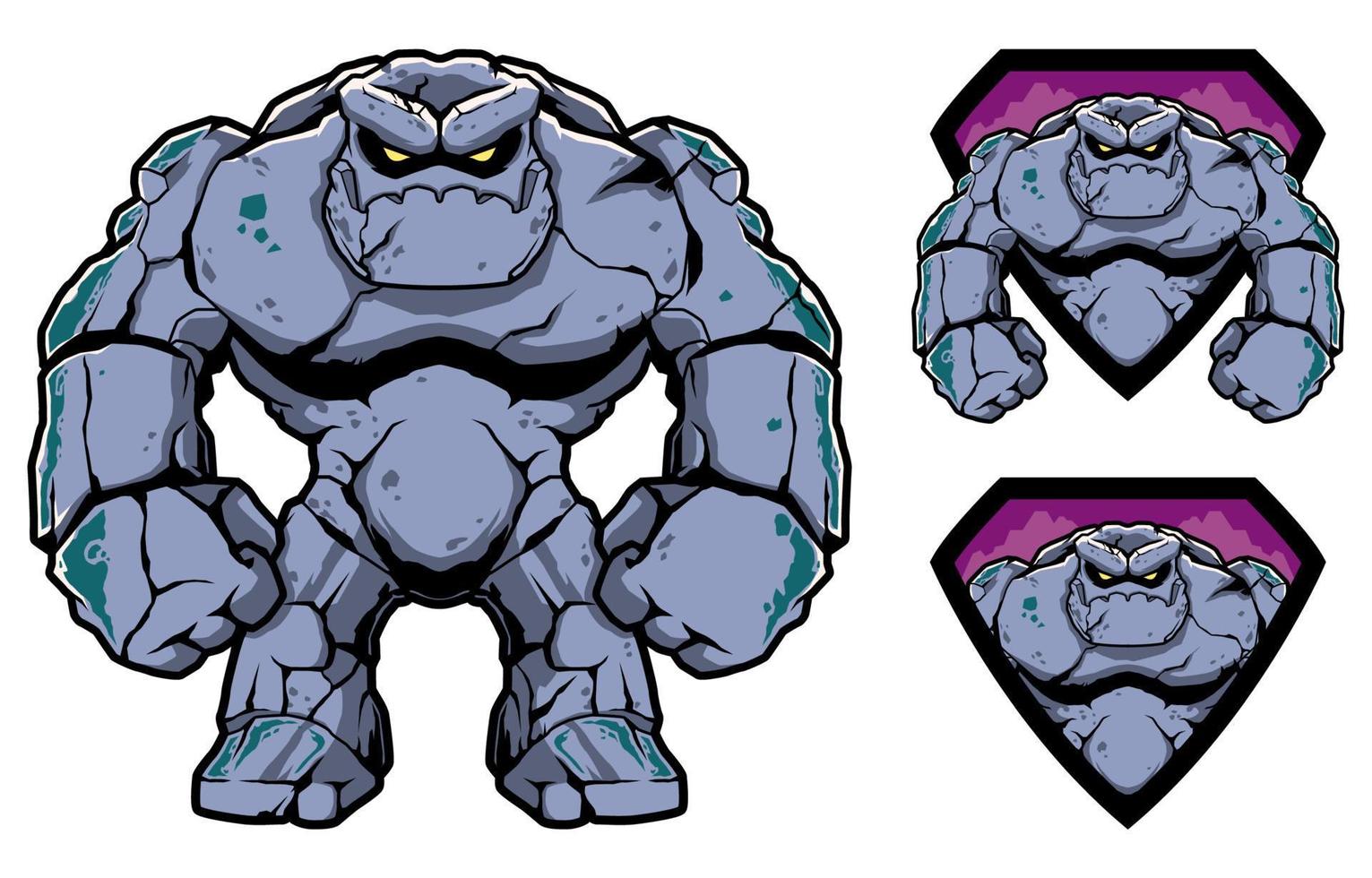 Stone Giant Mascot vector