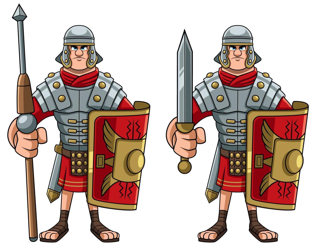 Roman Soldier on White vector