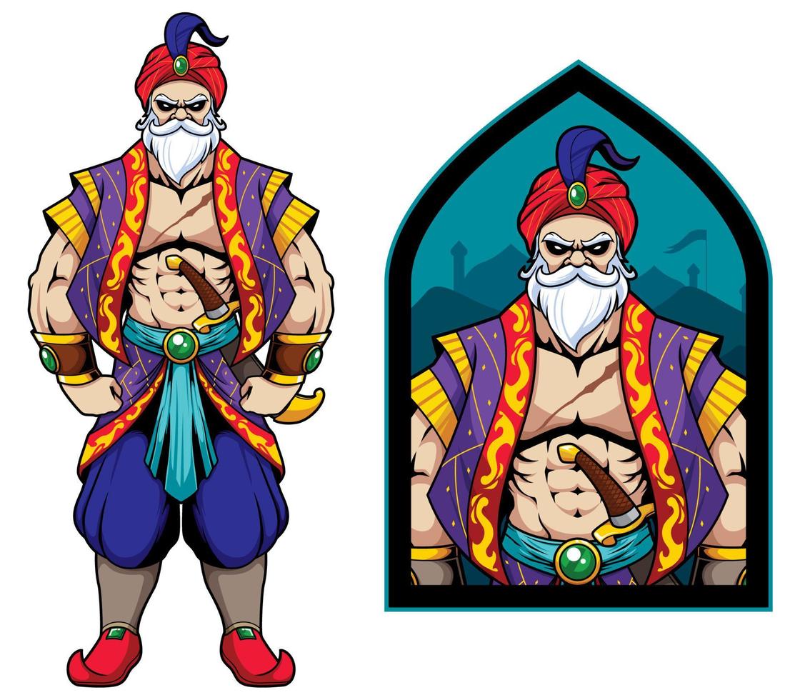 Sultan King Mascot vector