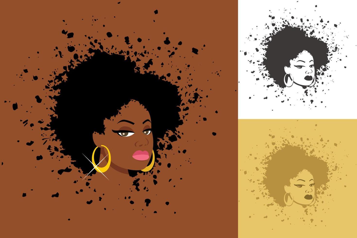 Afro Hair Style vector
