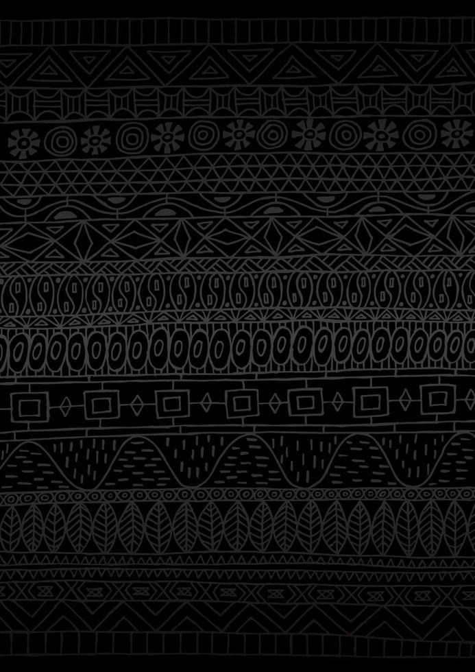 African Pattern Minimal Black vector