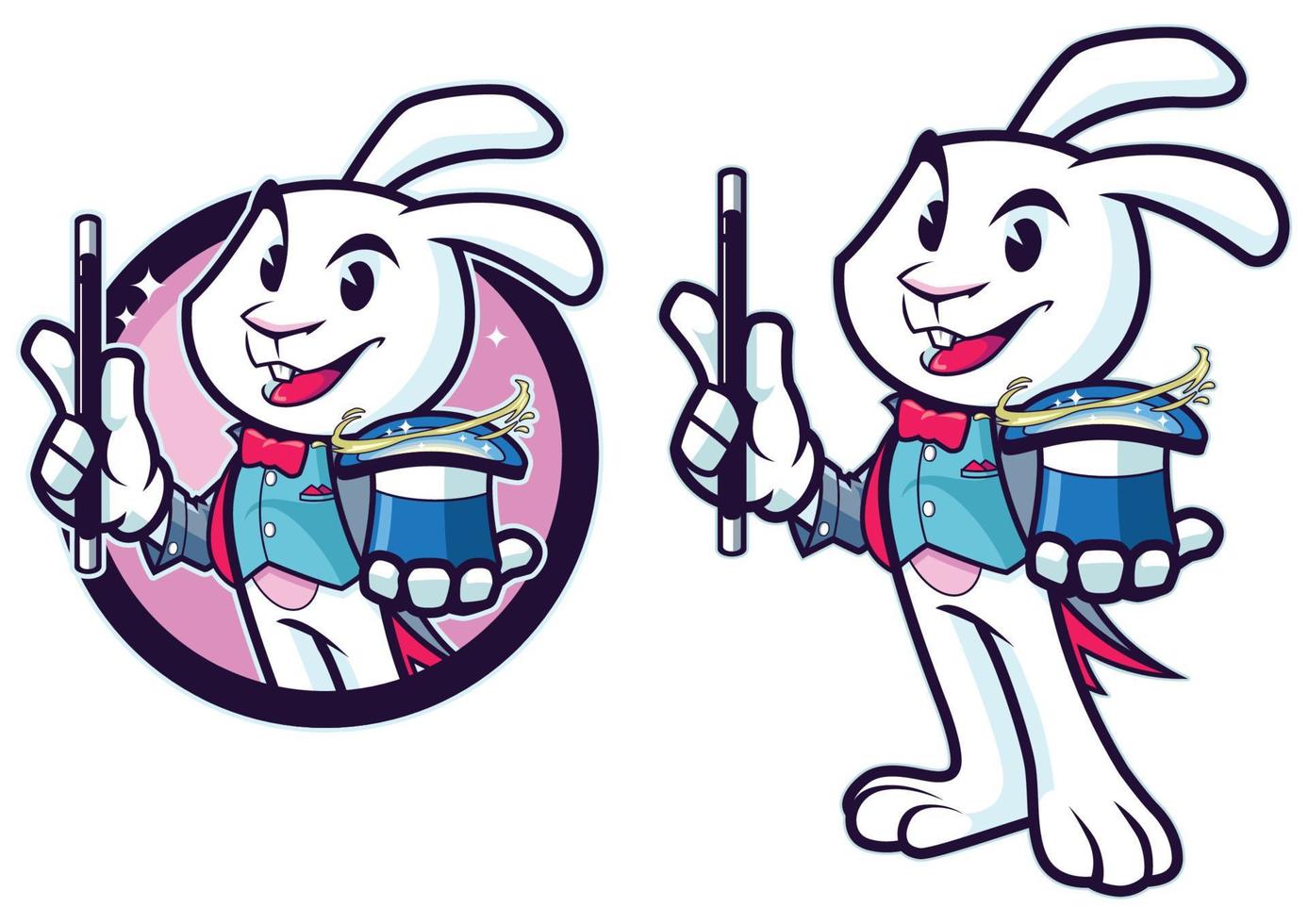 Rabbit Magician Mascot vector