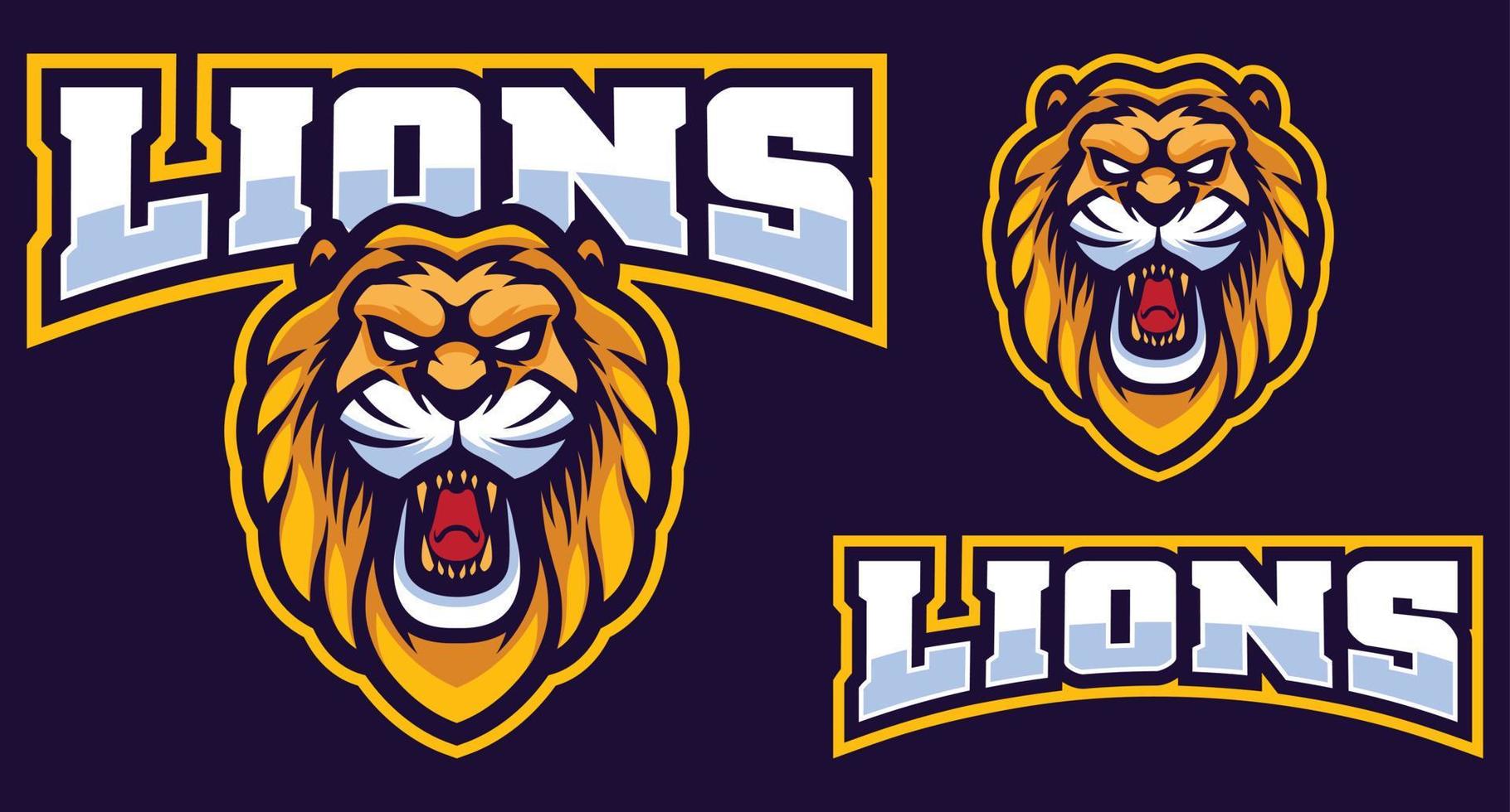 mascota del equipo de leones vector