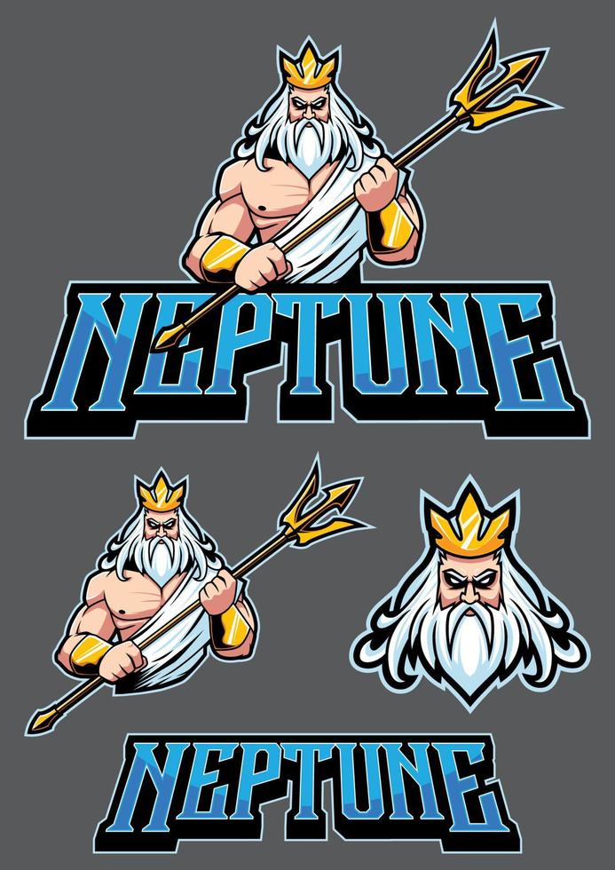 Neptune Mascot Design vector