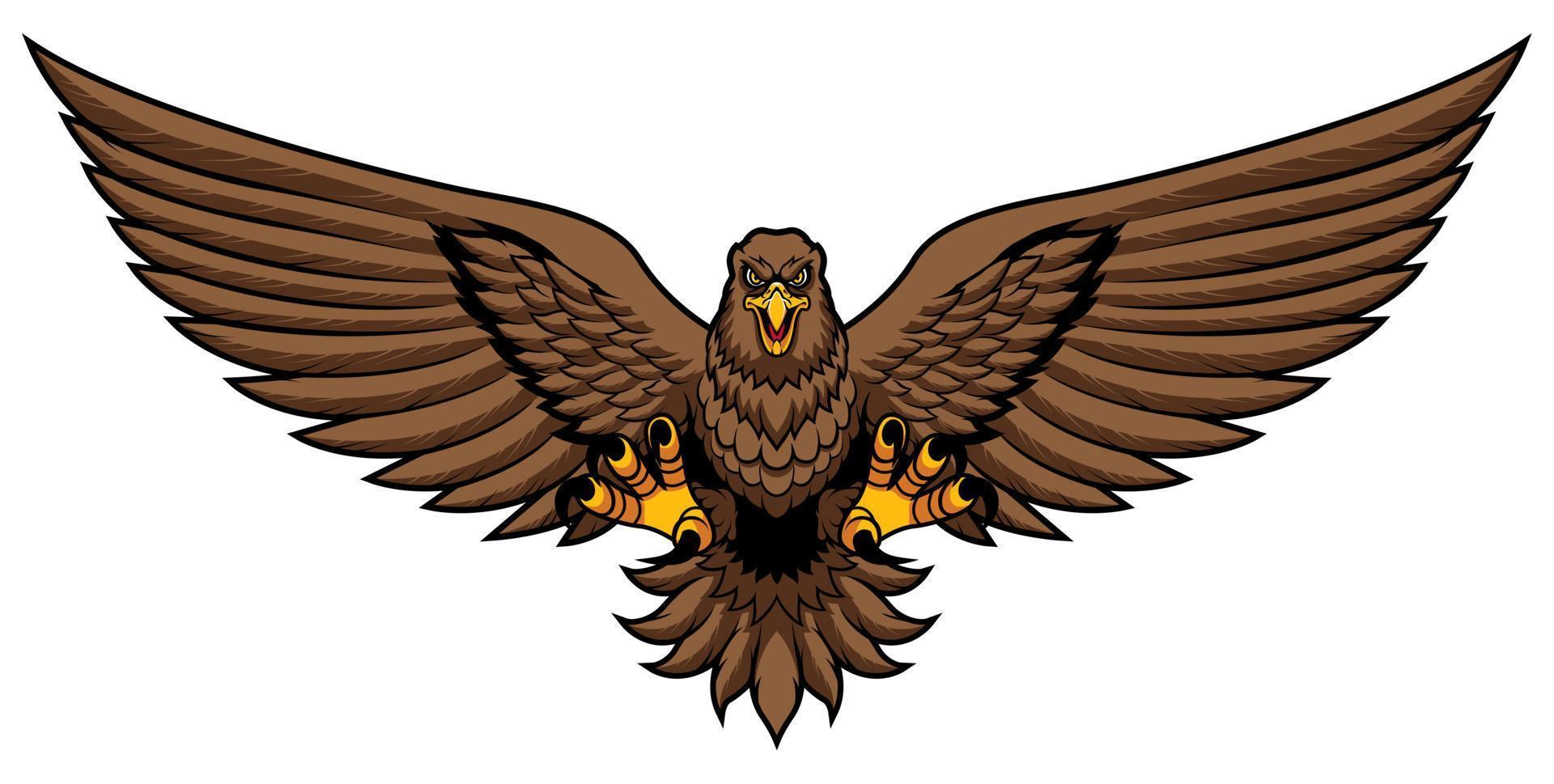 Golden Eagle Attack Mascot vector