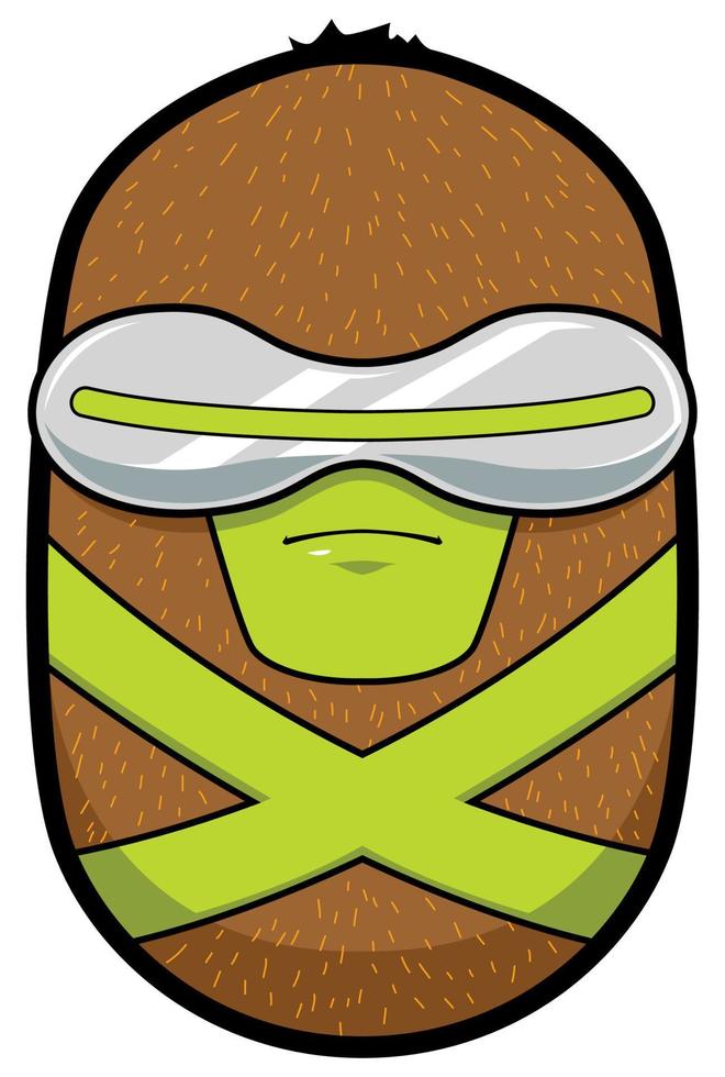 Kiwi Superhero Mascot vector