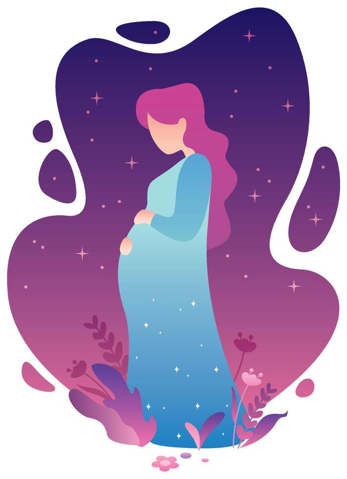 Pregnant Woman Concept vector