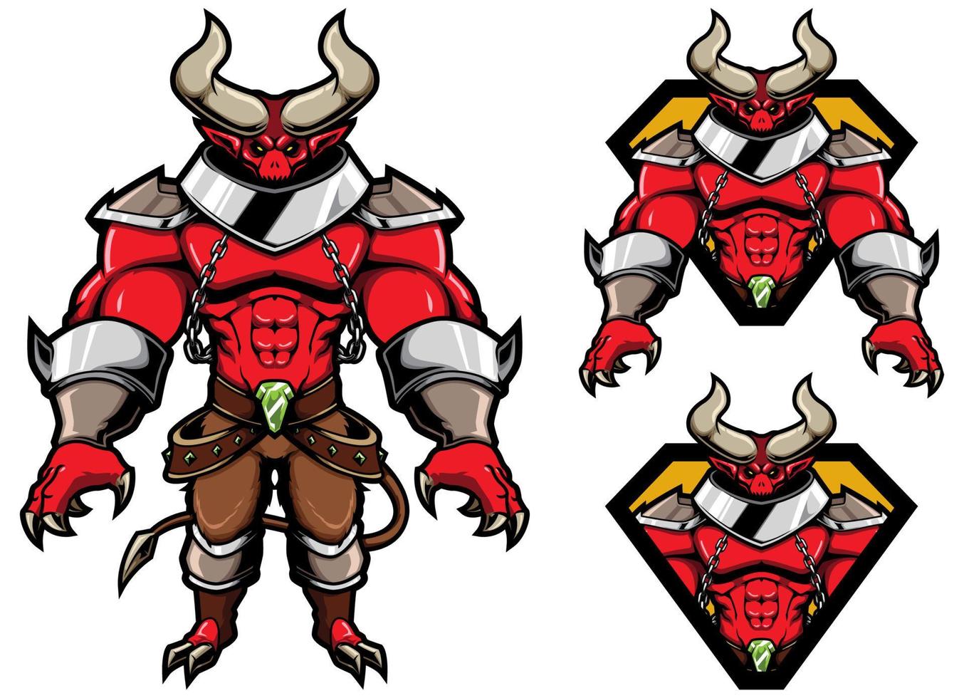 Demon Fantasy Mascot vector