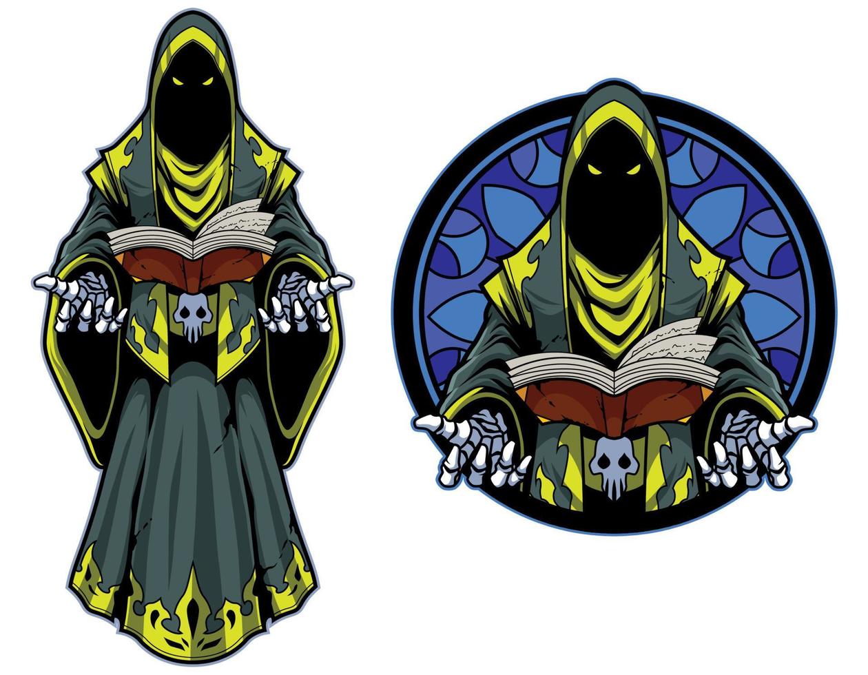 Necromancer Gaming Mascot vector