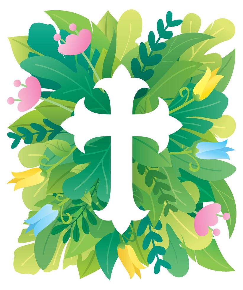Abstract Christian Cross vector
