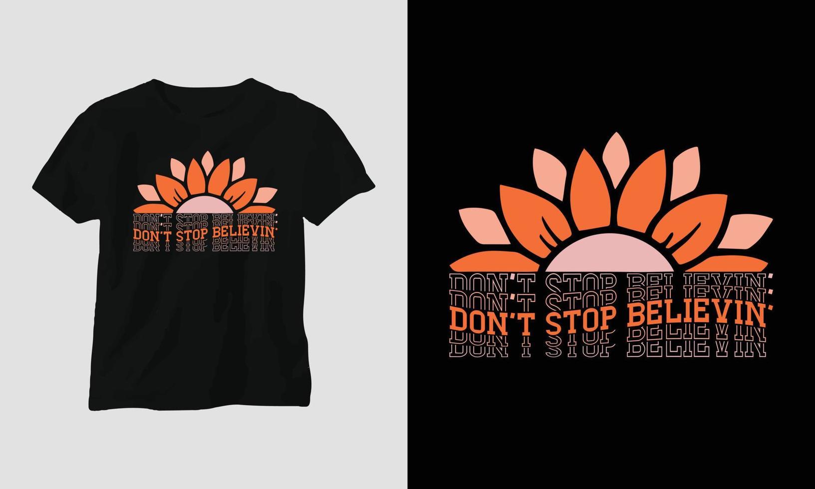 dont stop believin - Christmas Retro Groovy t-shirt and apparel design. vector
