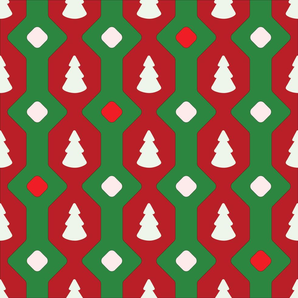 diseño de patrón de vector transparente de árbol de navidad