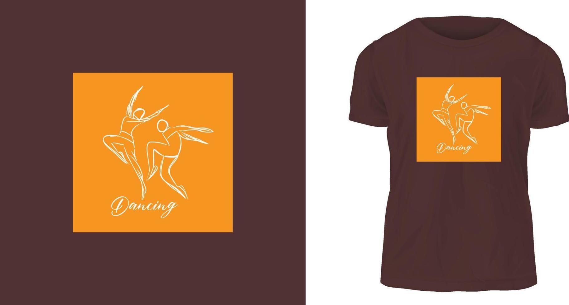 t-shirt design concept, a couple of dancing 14848912 Vector Art at Vecteezy