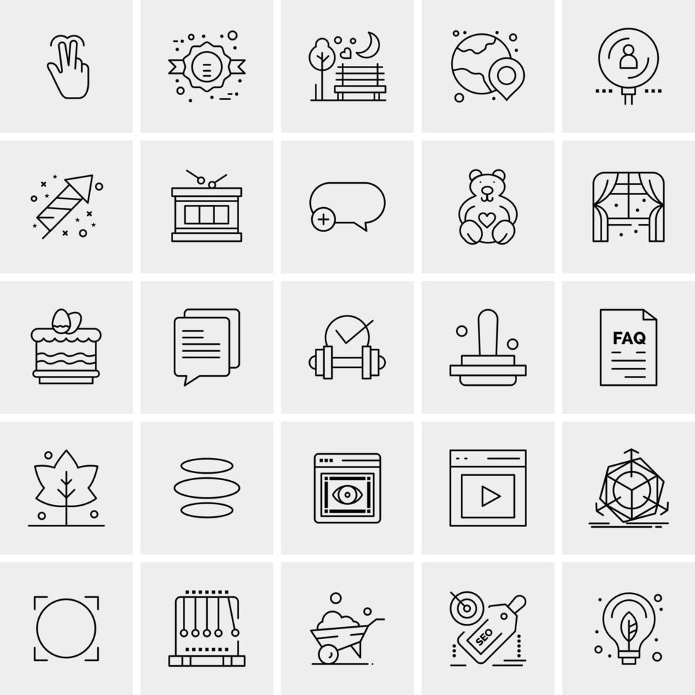 25 Universal Business Icons Vector Creative Icon Illustration to use in web and Mobile Related project