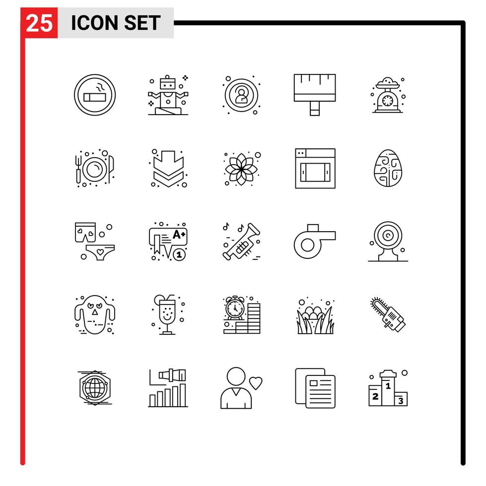 Pictogram Set of 25 Simple Lines of kitchen baking anonymity tools brush Editable Vector Design Elements