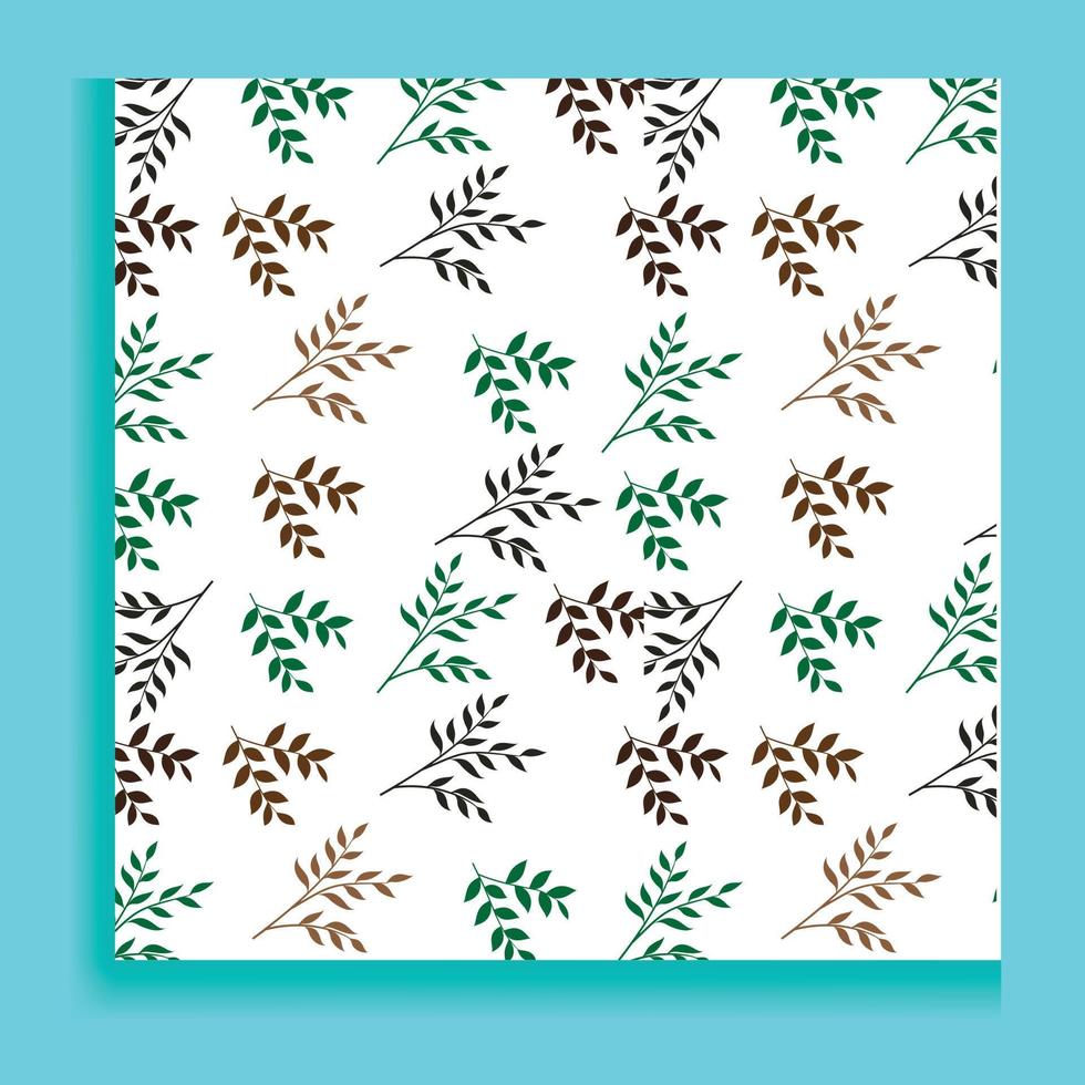 patrón floral sin fisuras. rama con hojas de textura ornamental. florecer, naturaleza, verano, jardín, texturado, plano de fondo vector