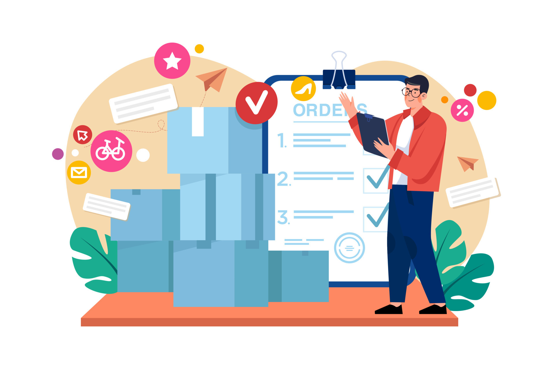 Delivery Agent Checking Delivery Illustration Concept A Flat how-to-complete-usps-application-for-delivery-of-mail-through-agent