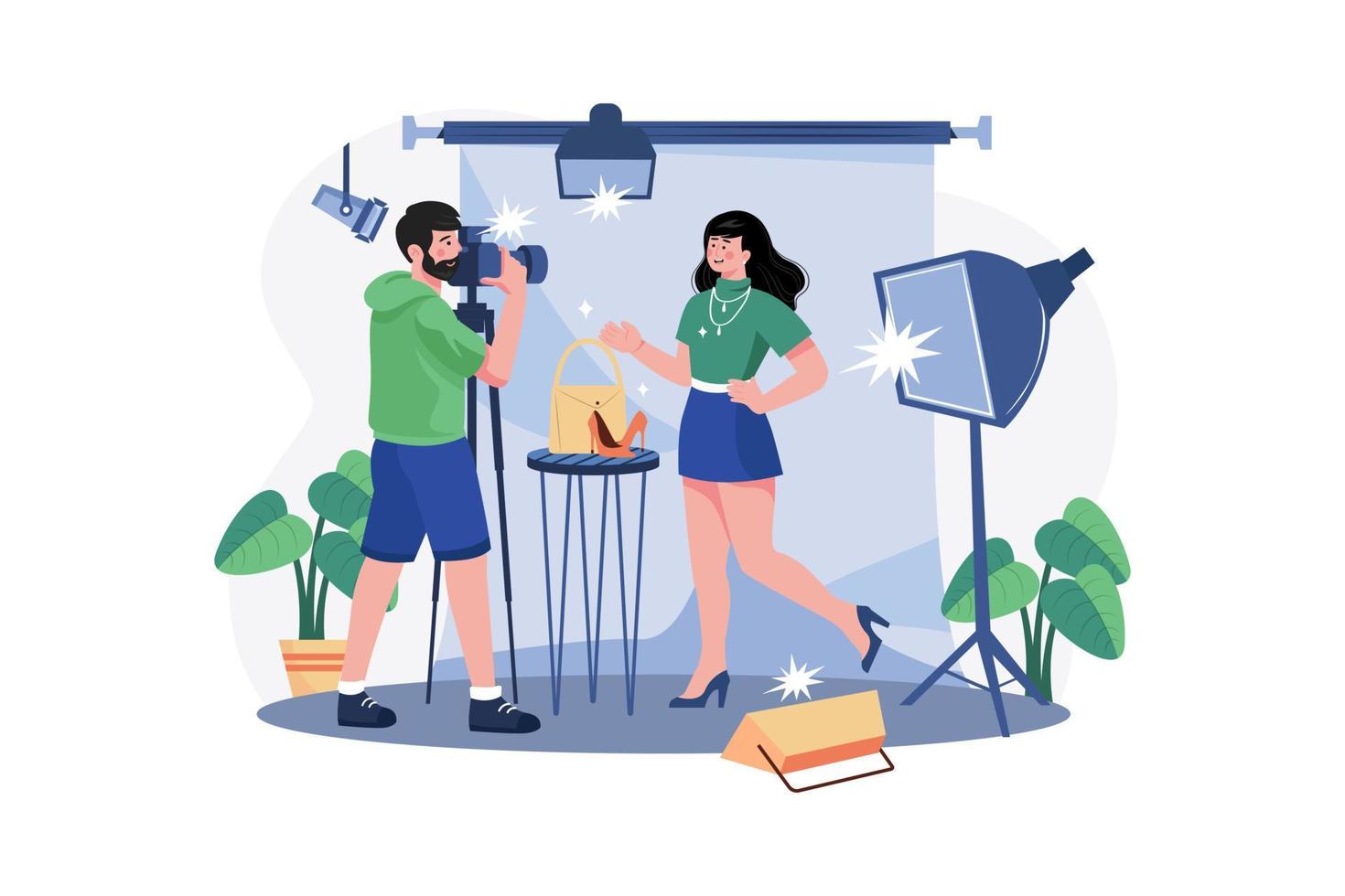 Photographer Illustration concept on white vector