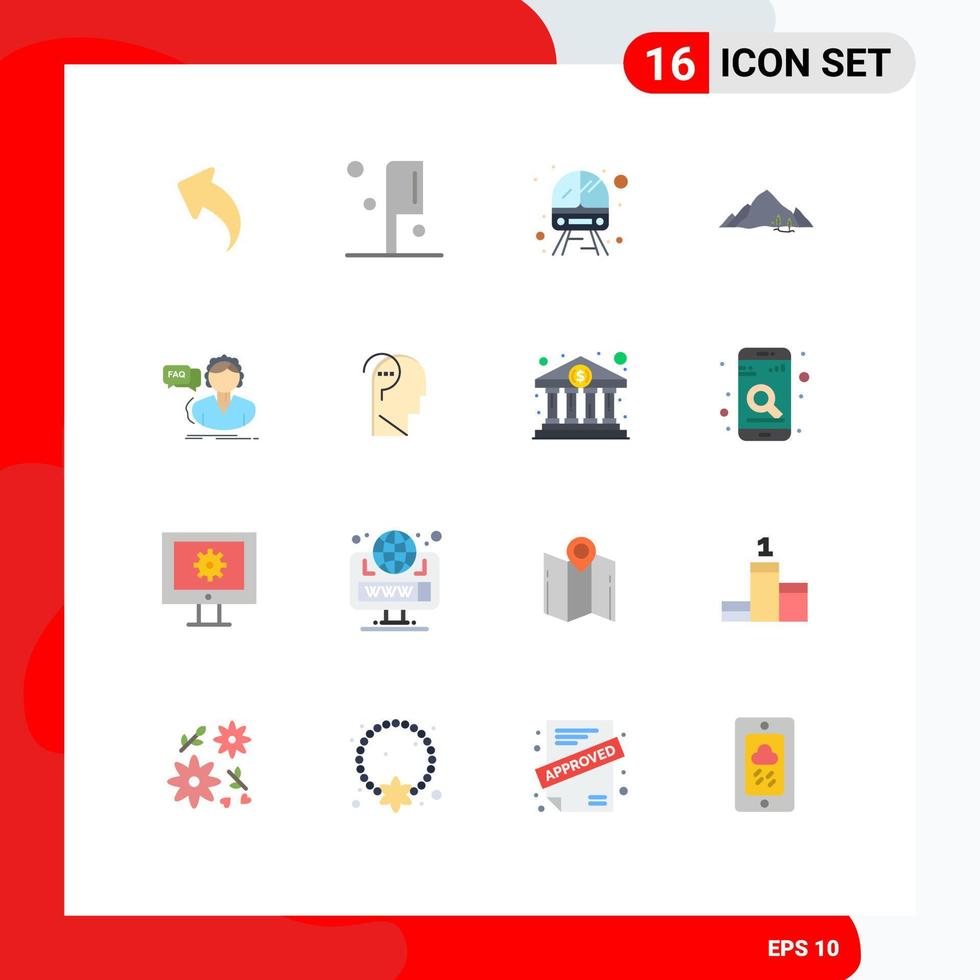 16 Creative Icons Modern Signs and Symbols of assistance tree service nature landscape Editable Pack of Creative Vector Design Elements