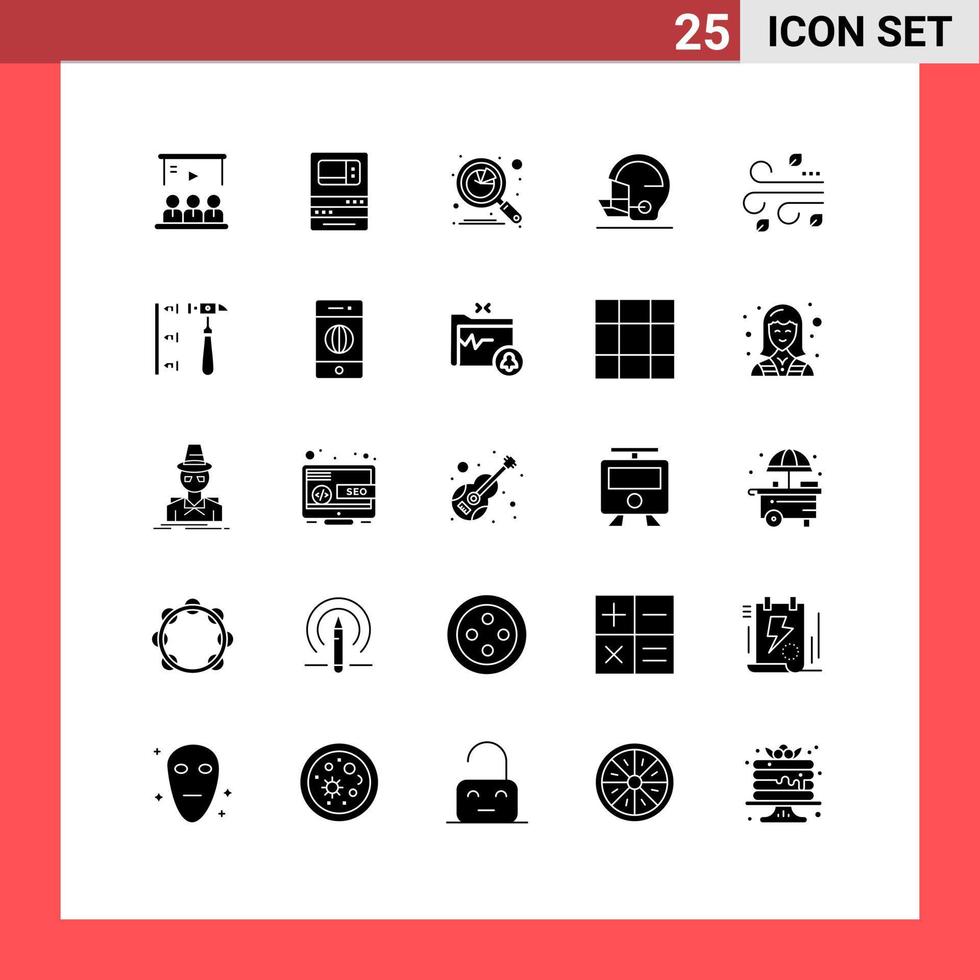 Set of 25 Modern UI Icons Symbols Signs for baseball helmet money search data Editable Vector Design Elements