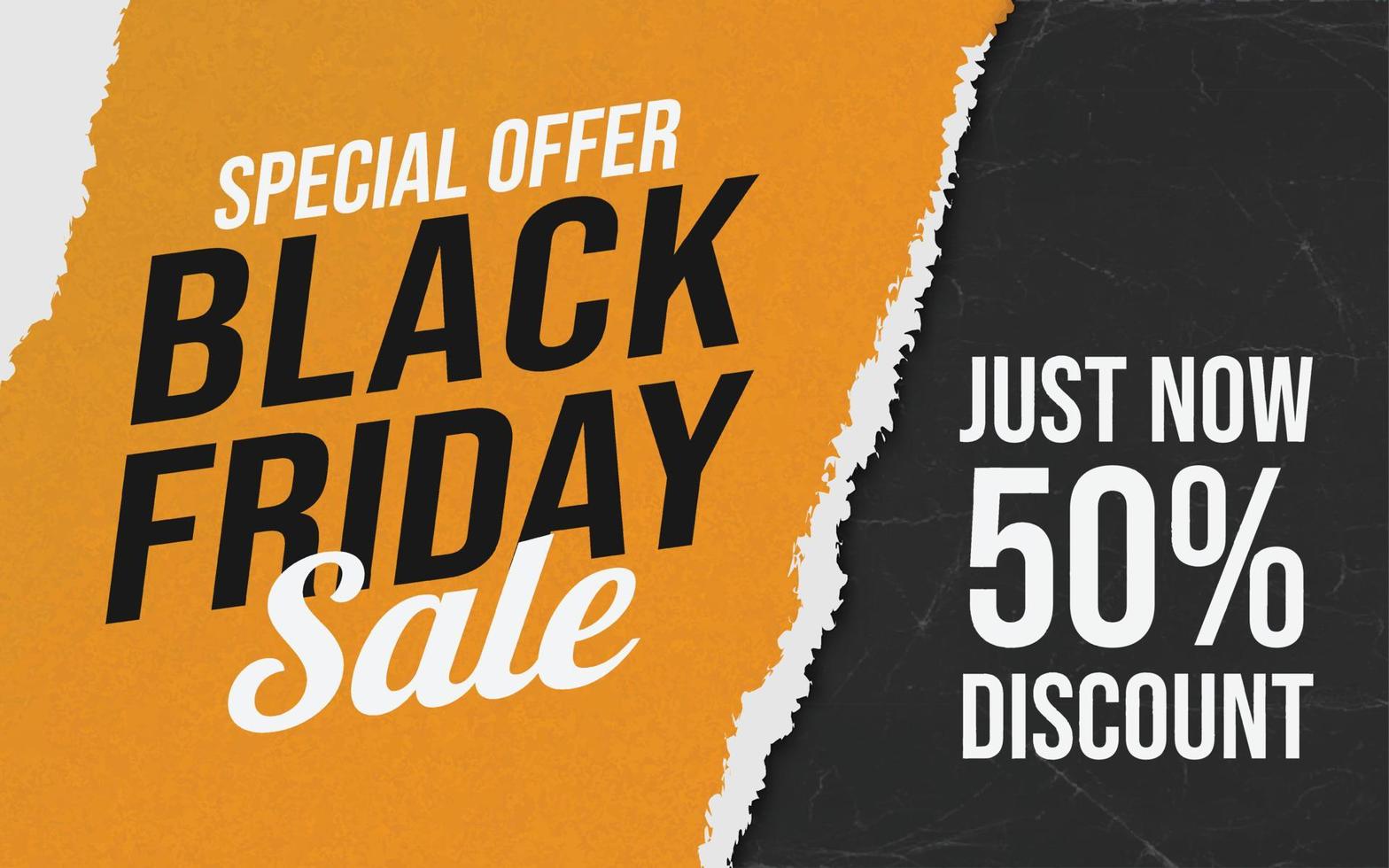 Black friday promotion background with yellow paper effect vector