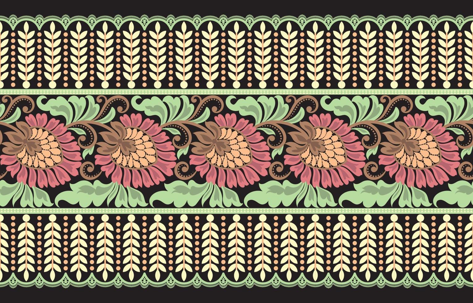 Geometric ethnic oriental pattern traditional Design for background,carpet,wallpaper,clothing,wrapping,Batik,fabric,Vector illustration embroidery style. vector