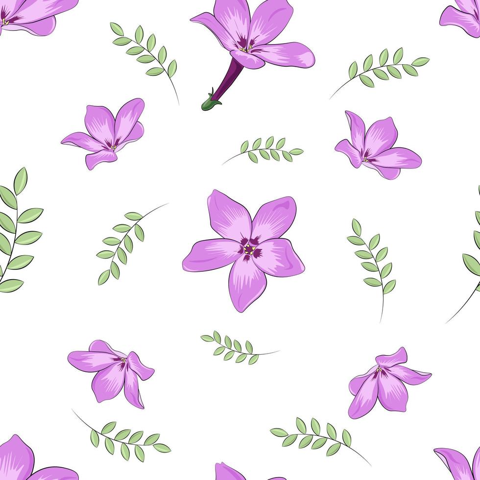 patrones sin fisuras con flores lilas vector