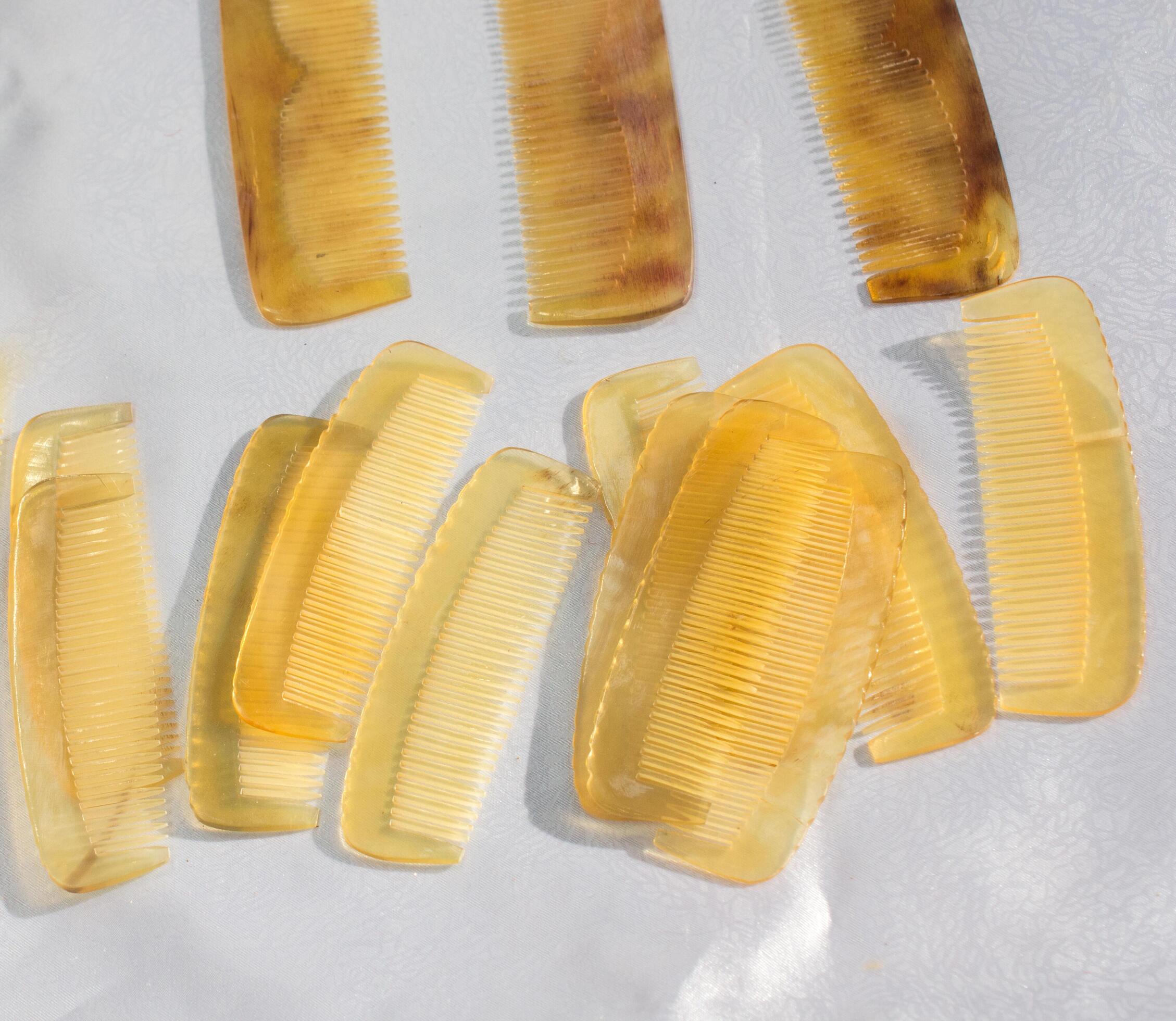 Set of hand made horn comb 14850691 Stock Photo at Vecteezy